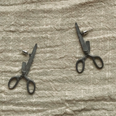 Scissor Earrings (both silver and gold)