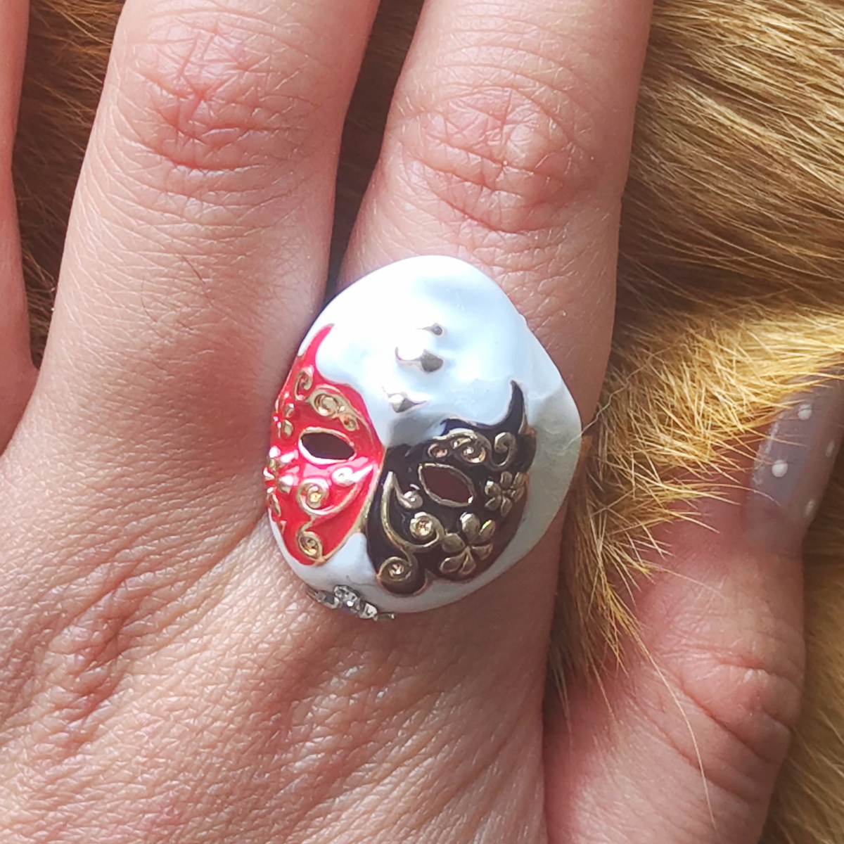 Venetian mask ring
