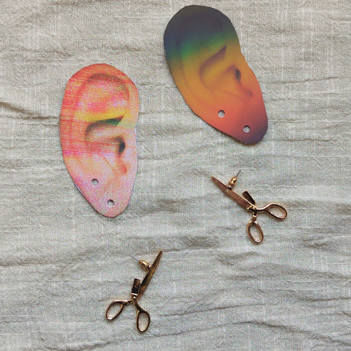 Scissor Earrings (both silver and gold)